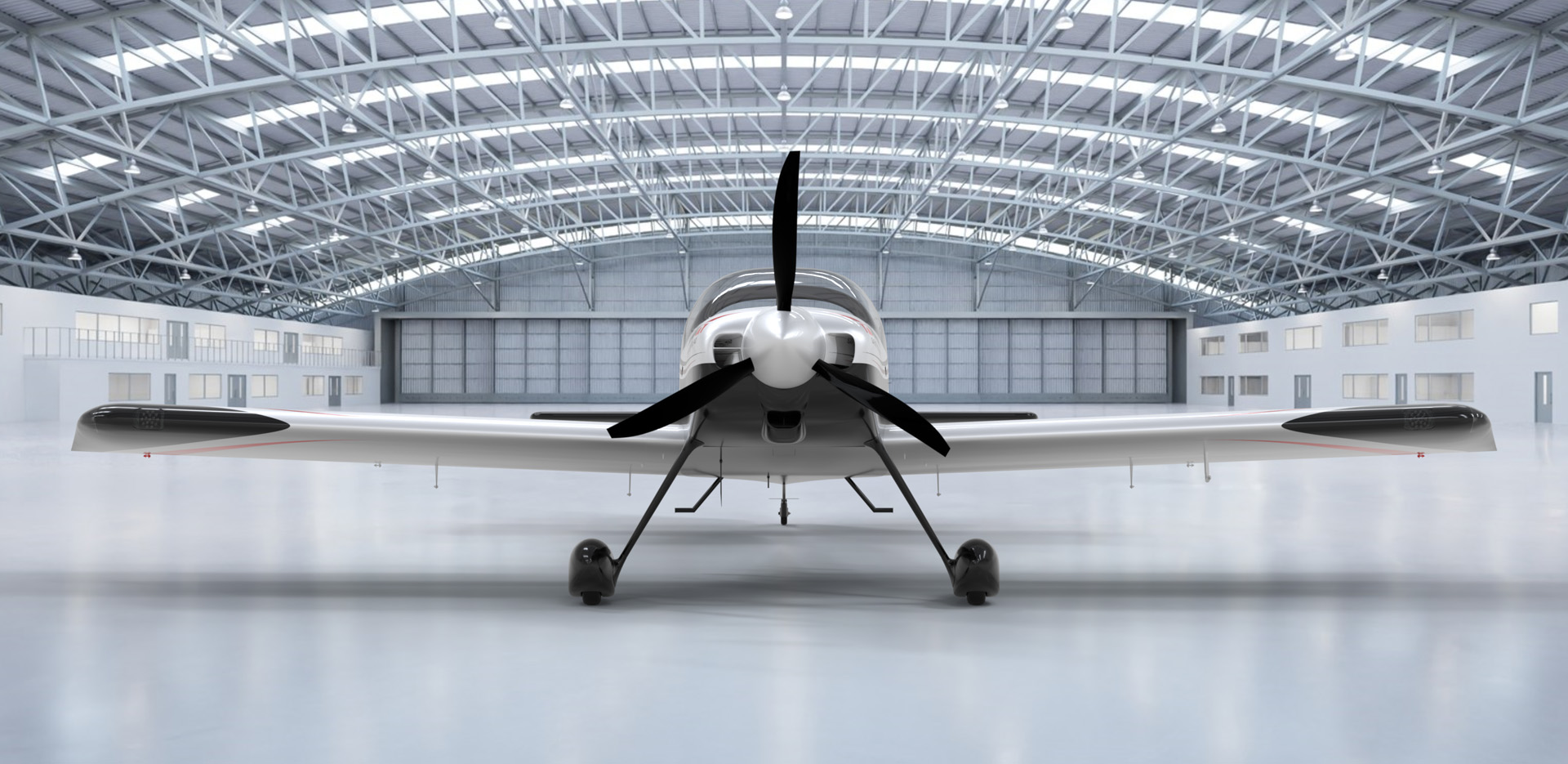 Front view rendering of Vans RV-14